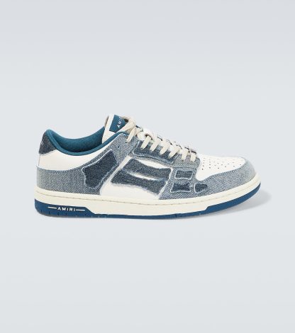 acquistare il lusso Amiri Scarpe Skel Top Low con rivestimento in pelle blu