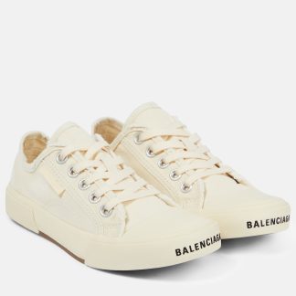 acquistare il lusso Balenciaga Scarpe basse Paris in tela bianca