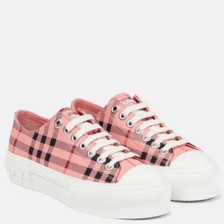 acquistare il lusso Burberry Scarpe in tela vintage check in rosa