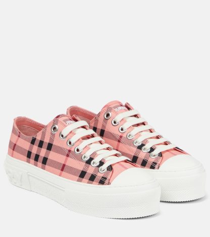 acquistare il lusso Burberry Scarpe in tela vintage check in rosa