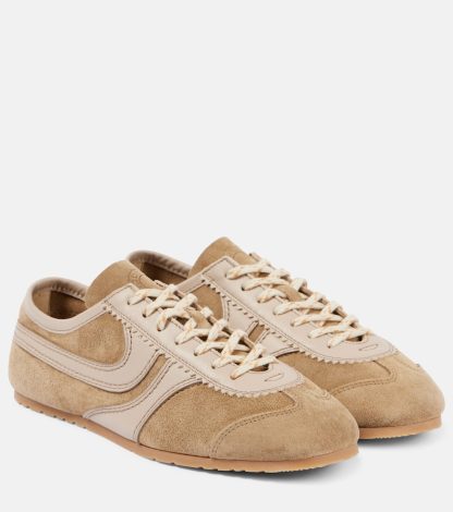 acquistare il lusso Dries van Noten Scarpe in pelle e camoscio beige