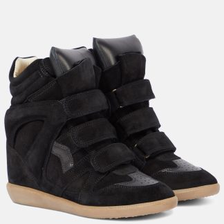 acquistare il lusso Isabel Marant Scarpe Bekett in pelle e camoscio nero