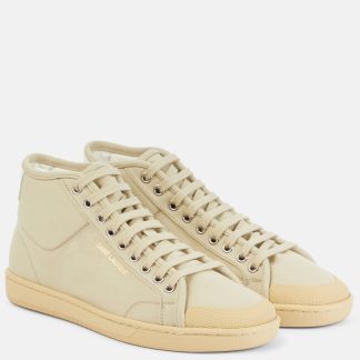 acquistare il lusso Saint Laurent Scarpe Court Classic SL/39 in tela beige