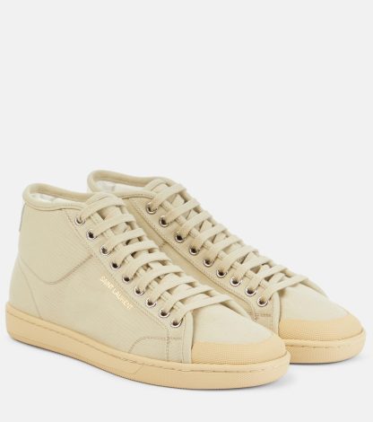 acquistare il lusso Saint Laurent Scarpe Court Classic SL/39 in tela beige