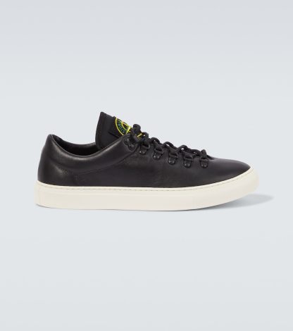 acquistare il lusso Stone Island Scarpe Compass in pelle nera