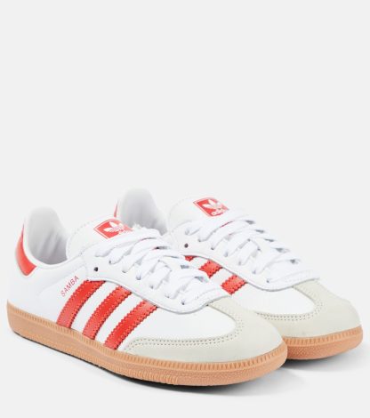 acquistare un designer Adidas Scarpe Samba OG in pelle bianca