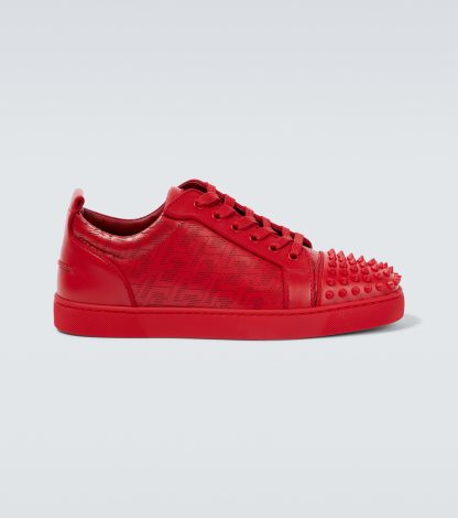 acquistare un designer Christian Louboutin Scarpe Louis Junior Spikes in rosso