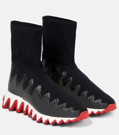 acquistare un designer Christian Louboutin Scarpe Sharky Sock in nero