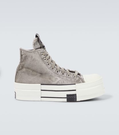 acquistare un designer DRKSHDW by Rick Owens Scarpe Converse DBL DRKSTAR Chuck 70 in grigio