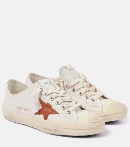 acquistare un designer Golden Goose Scarpe V-Star 2 in pelle bianca