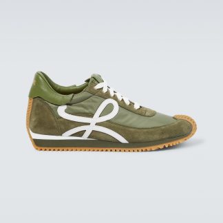 acquistare un designer Loewe Scarpe Flow Runner con rivestimento in pelle di colore verde