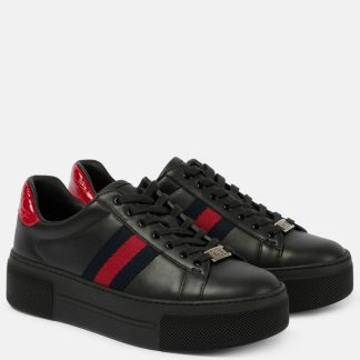 designer a basso costo Gucci Scarpe Gucci Ace in pelle nera