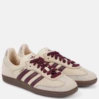 designer all'ingrosso Adidas Scarpe Samba OG in pelle scamosciata di colore bianco