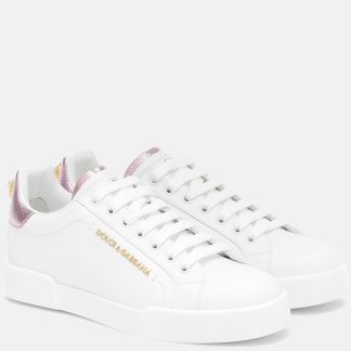 designer all'ingrosso Dolce & Gabbana Scarpe Portofino in pelle bianca