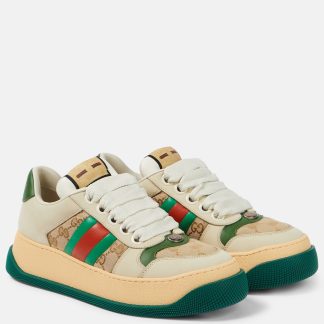 designer all'ingrosso Gucci Scarpe Screener in pelle multicolore