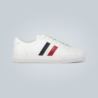 designer all'ingrosso Moncler Scarpe New Monaco in pelle bianca