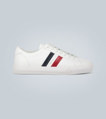 designer all'ingrosso Moncler Scarpe New Monaco in pelle bianca