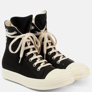 designer all'ingrosso Rick Owens Scarpe alte in denim nero