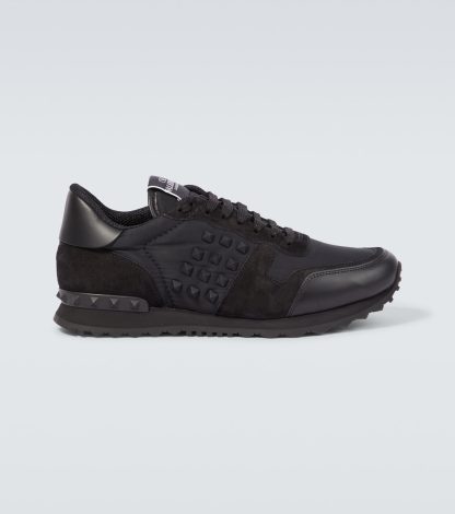 designer all'ingrosso Valentino Garavani Scarpe Rockstud bordate in pelle nera