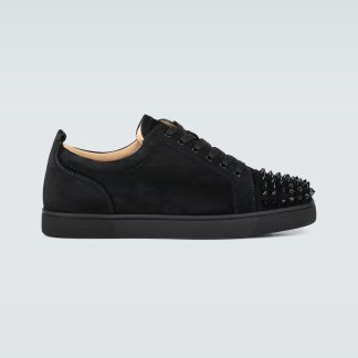 designer contraffatto Christian Louboutin Scarpe Louis Junior Spikes in pelle nera