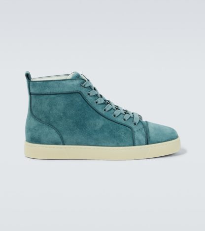 designer contraffatto Christian Louboutin Scarpe Louis in pelle scamosciata blu