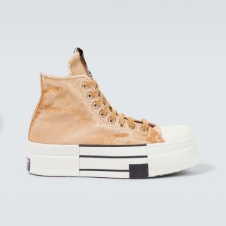 designer contraffatto DRKSHDW by Rick Owens x Converse DBL DRKSTAR Chuck 70 scarpe da ginnastica in giallo