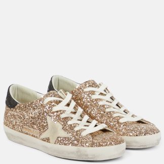 designer contraffatto Golden Goose Scarpe Superstar glitterate in oro