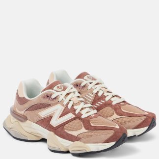 designer contraffatto New Balance Scarpe 9060 con bordo in pelle scamosciata in rosa