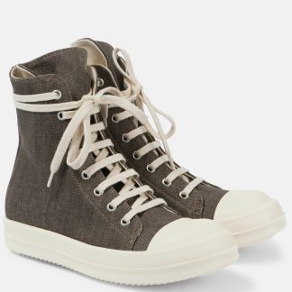 designer contraffatto Rick Owens Scarpe alte in denim DRKSHDW in verde