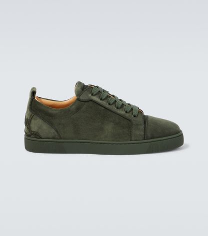 designer di alta qualità Christian Louboutin Scarpe Fun Louis Junior in pelle scamosciata verde