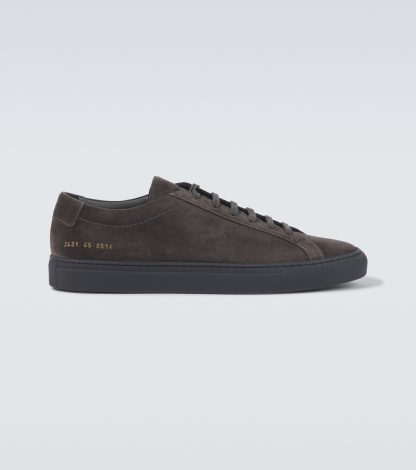 designer di alta qualità Common Projects Scarpe Achilles in camoscio grigio