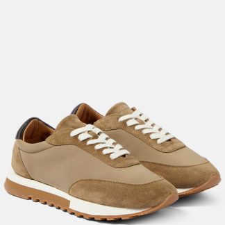 designer di alta qualità The Row Scarpe Owen Runner in pelle scamosciata beige