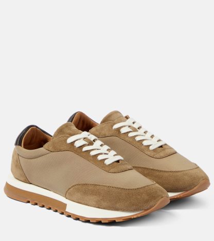 designer di alta qualità The Row Scarpe Owen Runner in pelle scamosciata beige