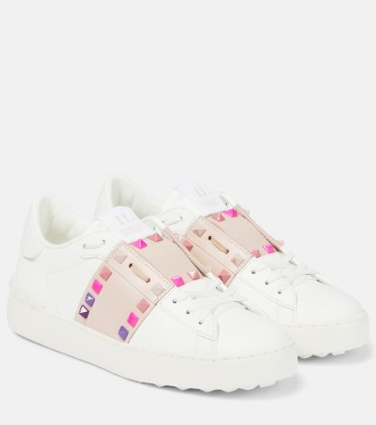 designer di alta qualità Valentino Garavani Scarpe Rockstud Untitled in pelle rosa