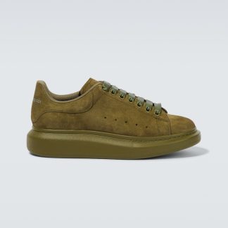 designer di moda Alexander McQueen Scarpe oversize in camoscio verde