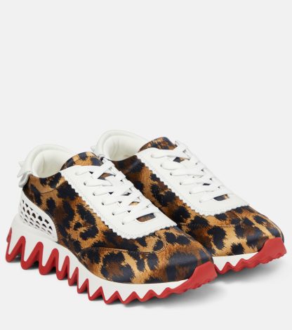 designer di moda Christian Louboutin Loubishark - Scarpe leopardate multicolore