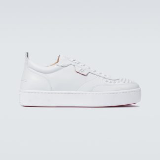 designer di moda Christian Louboutin Scarpe Happyrui Spikes in bianco