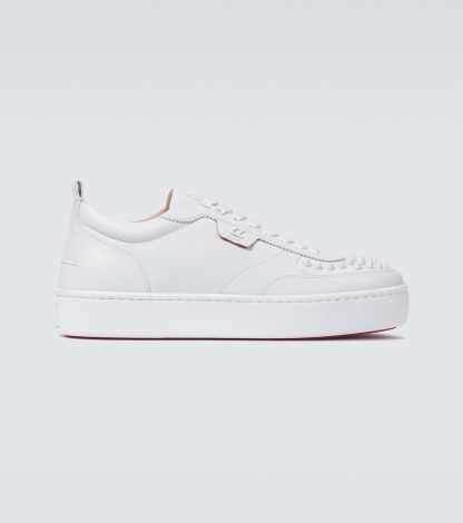 designer di moda Christian Louboutin Scarpe Happyrui Spikes in bianco