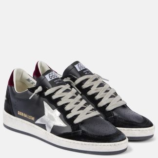 designer di moda Golden Goose Scarpe Ball Star in pelle e velluto nero