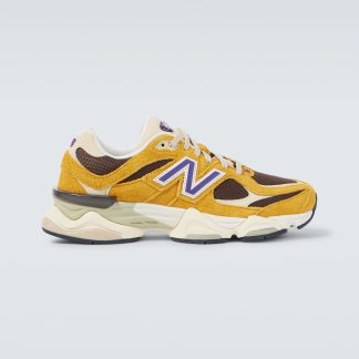 designer di moda New Balance 9060 Scarpe in pelle ricamata multicolore