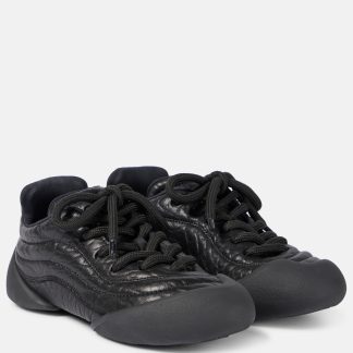 designer di vendita calda Alexander McQueen Scarpe Flexion in pelle nera