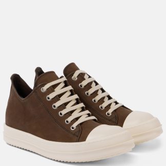 designer di vendita calda Rick Owens Scarpe Sneaks Low in pelle marrone