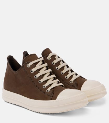 designer di vendita calda Rick Owens Scarpe Sneaks Low in pelle marrone