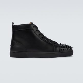 lusso all'ingrosso Christian Louboutin Scarpe da ginnastica Louis Junior Spikes in nero