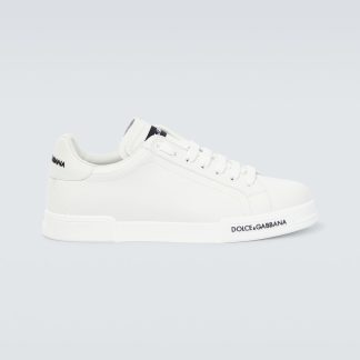 lusso all'ingrosso Dolce & Gabbana Scarpe in pelle con logo in bianco