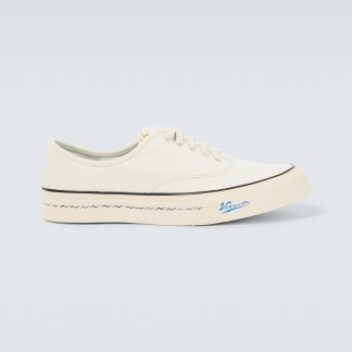 lusso all'ingrosso Visvim Scarpe Logan Deck Lo Sipe in tela bianca