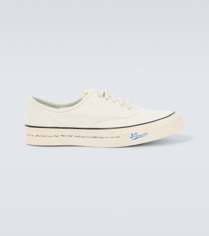 lusso all'ingrosso Visvim Scarpe Logan Deck Lo Sipe in tela bianca