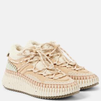 lusso di alta qualità Chloé Scarpe Nama in pelle scamosciata foderata in shearling