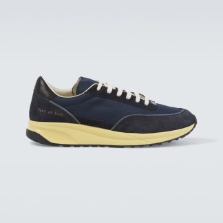 lusso di alta qualità Common Projects Scarpe Track Classic con bordo in pelle scamosciata in blu