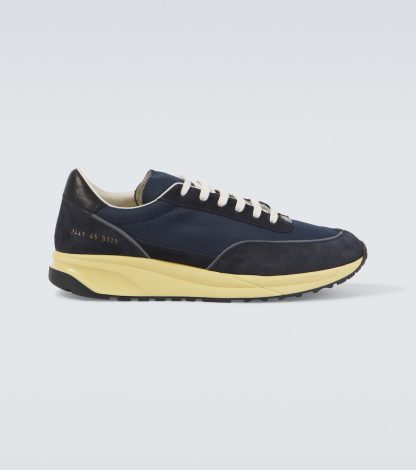 lusso di alta qualità Common Projects Scarpe Track Classic con bordo in pelle scamosciata in blu